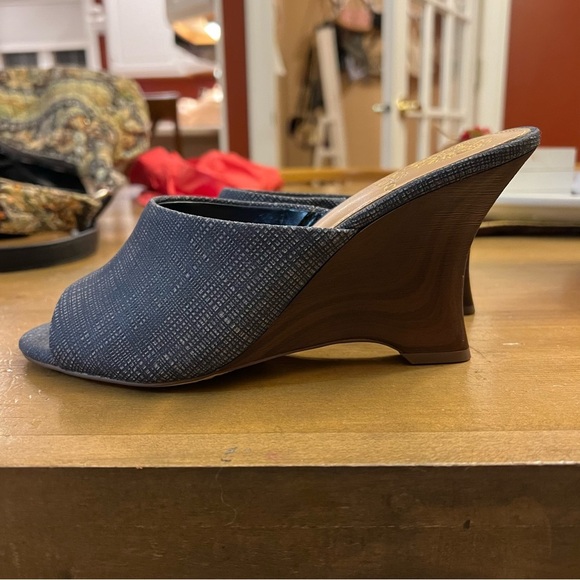 Vince Camuto Vilty Linen Sculpted Wedges Size 7.5 - Picture 4 of 6